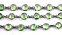 Green Amethyst Faceted Puff Coin Bezel Chain, (BC-GAM-97)